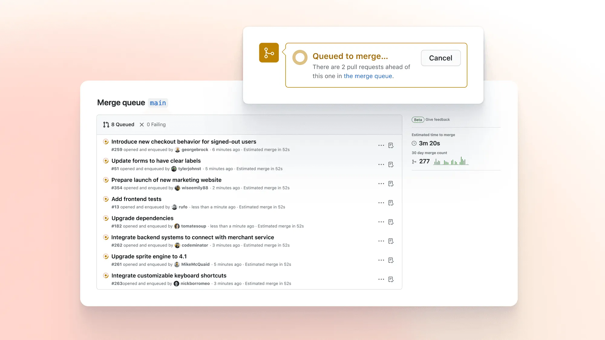 GitHub merge queue