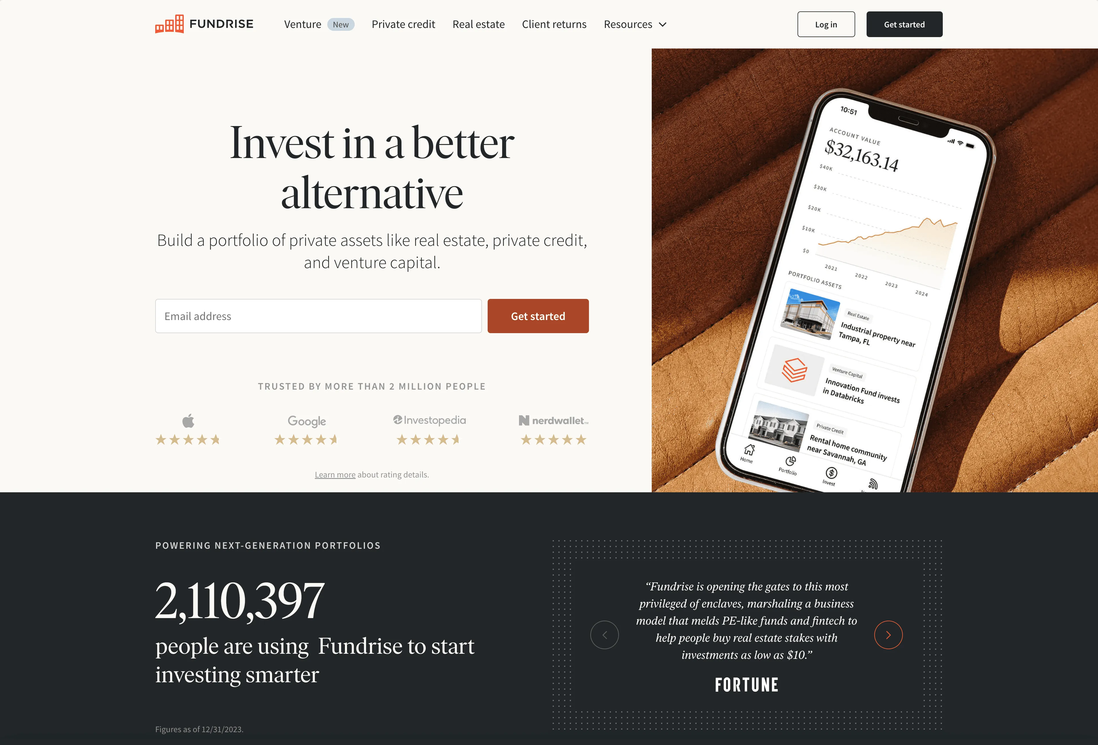 Fundrise screenshot